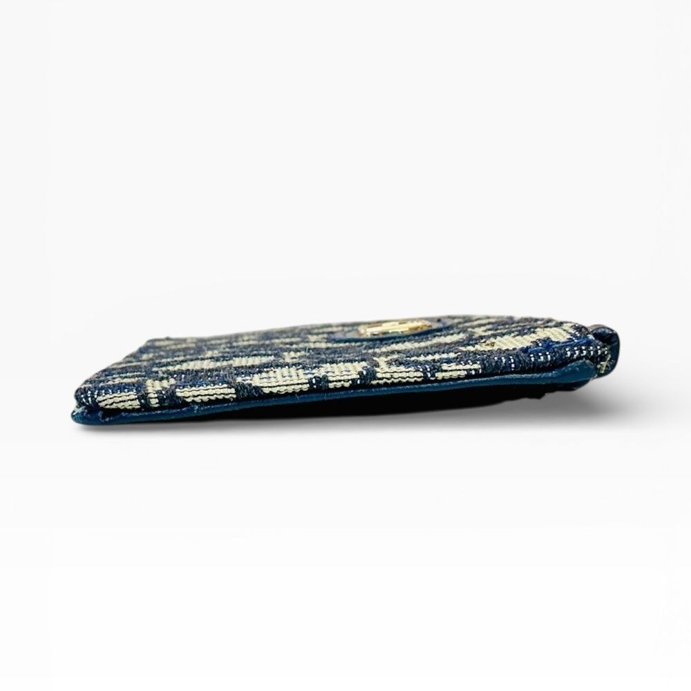 Dior 30 Montaigne Dahlia Card Holder Coin Pouch Blue Dior Oblique Jacquard - Picture 8 of 10